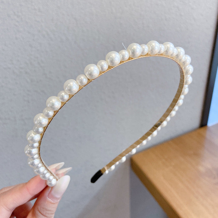 Jewelry WholesaleWholesale Pearl Rhinestone Hair Band JDC-HD-XinR001 Headband 新柔 %variant_option1% %variant_option2% %variant_option3%  Factory Price JoyasDeChina Joyas De China