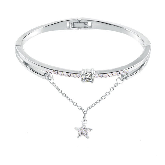 Jewelry WholesaleWholesale Yunjin Five-pointed Star Diamond Fashion Crystal Bracelet JDC-BT-YunJ002 Bracelet 云锦 %variant_option1% %variant_option2% %variant_option3%  Factory Price JoyasDeChina Joyas De China