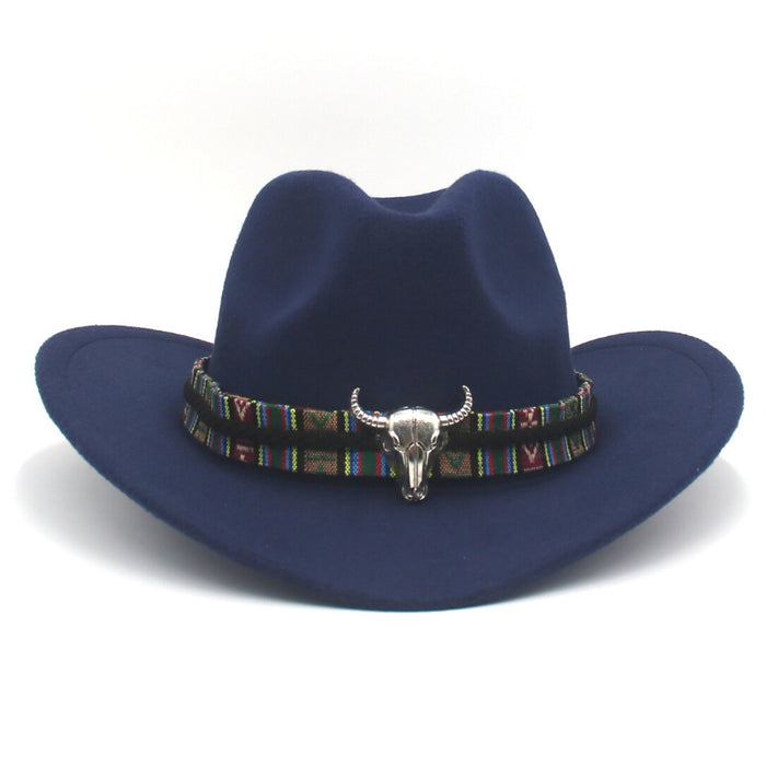 Jewelry WholesaleWholesale Western Cowboy Style Wool Felt Hat Jazz Hat JDC-FH-HanDi003 Fashionhat 汉迪 %variant_option1% %variant_option2% %variant_option3%  Factory Price JoyasDeChina Joyas De China