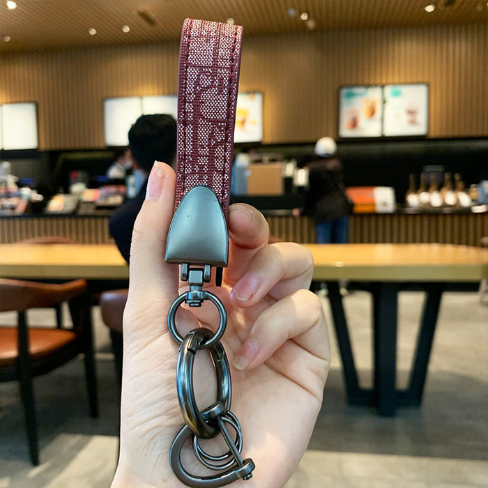 Jewelry WholesaleWholesale PU Leather Metal Car Lanyard Keychain （F) JDC-KC-MSi008 Keychains 妙思 %variant_option1% %variant_option2% %variant_option3%  Factory Price JoyasDeChina Joyas De China