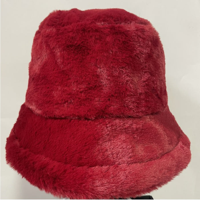 Wholesale Hat Rabbit Fur Solid Color Plush Thick Bucket Hat JDC-FH-XingT002