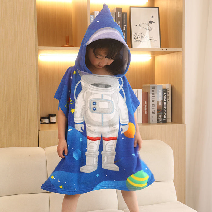 Wholesale Microfiber Cartoon Kids Bath Towel Cloak JDC-BTL-YaX006