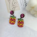 Jewelry WholesaleWholesale graffiti print watermelon pineapple avocado grape fruit acrylic earrings S925 silver needle JDC-ES-FX001 Earrings 繁瑆 %variant_option1% %variant_option2% %variant_option3%  Factory Price JoyasDeChina Joyas De China