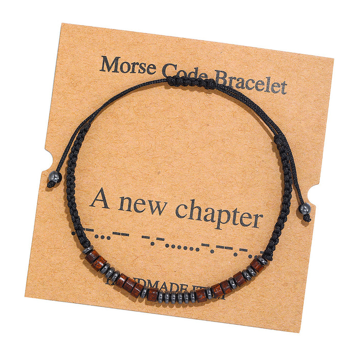 Wholesale Morse Code Crystal Couple Bracelet JDC-BT-ZhuJ003