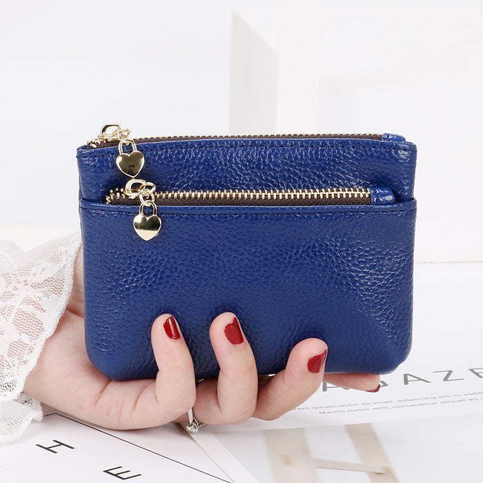 Wholesale Keychain Leather Print Short Zip Coin Purse Card Holder (F) JDC-KC-ShangM002