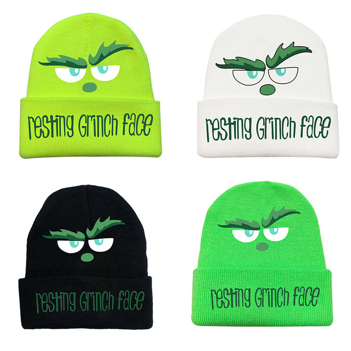 Wholesale Hat Acrylic Christmas Cartoon Winter Warm Knit Hat MOQ≥2 JDC-FH-LaiY001