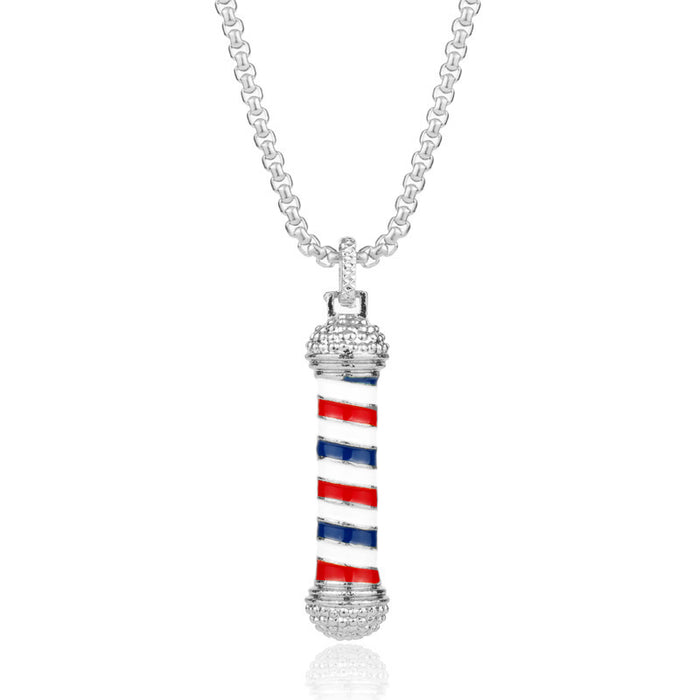 Jewelry WholesaleWholesale drip oil barber shop logo necklace keychain JDC-KC-AWen004 Keychains 艾文 %variant_option1% %variant_option2% %variant_option3%  Factory Price JoyasDeChina Joyas De China