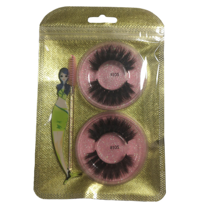 Wholesale 3d False Eyelashes Natural Thickness 2 Pairs Combination Makeup Tools JDC-EY-LanJL012