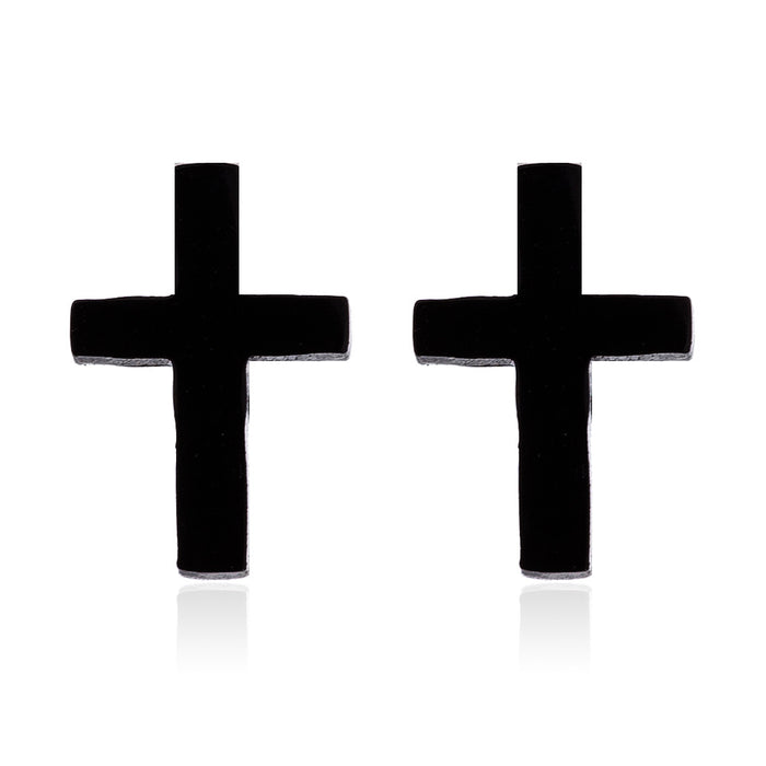 Wholesale Stainless Steel Cross Earrings JDC-ES-SS011