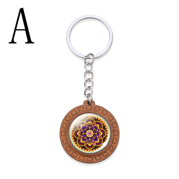 Wholesale Vintage Mandala Keychain MOQ≥2 JDC-KC-ZaoY005