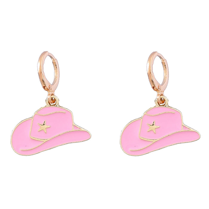 Wholesale Earrings Alloy Drip Cowboy Hat Fashion JDC-ES-JL1054