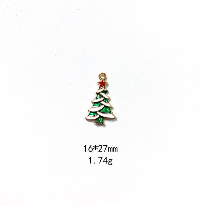 Wholesale charms Metal Drip Keychain Pendant Santa Claus Christmas MOQ≥10 JDC-CS-FuSu001