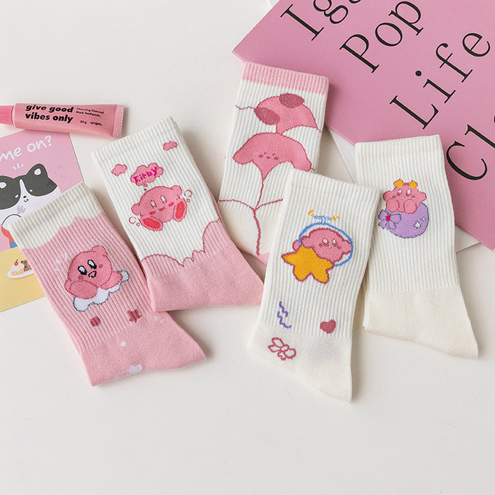 Wholesale Socks Cotton Cute Pink Cartoon Socks JDC-SK-MZX014