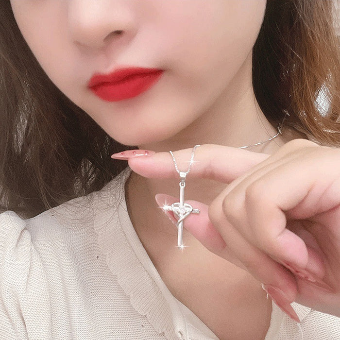 Jewelry WholesaleWholesale Cross Zircon Alloy Necklace JDC-NE-XunO033 Necklaces 循欧 %variant_option1% %variant_option2% %variant_option3%  Factory Price JoyasDeChina Joyas De China