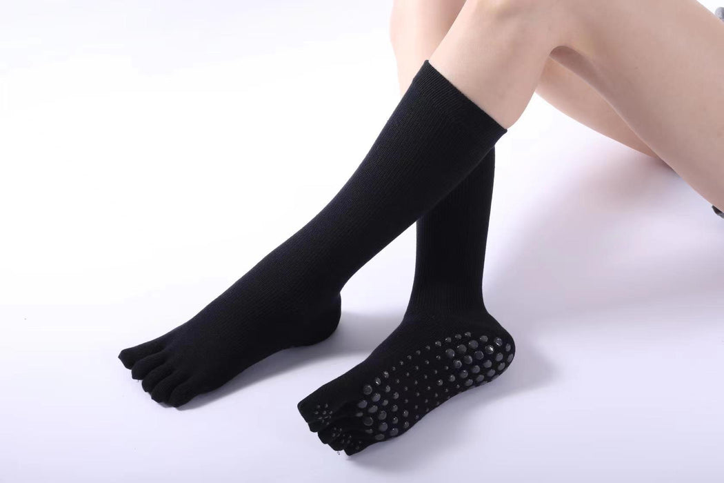 Wholesale Sock Cotton PVC Yoga Non-slip Wear-Resistant Aerobics Feet Five Finger Socks JDC-SK-TYS001