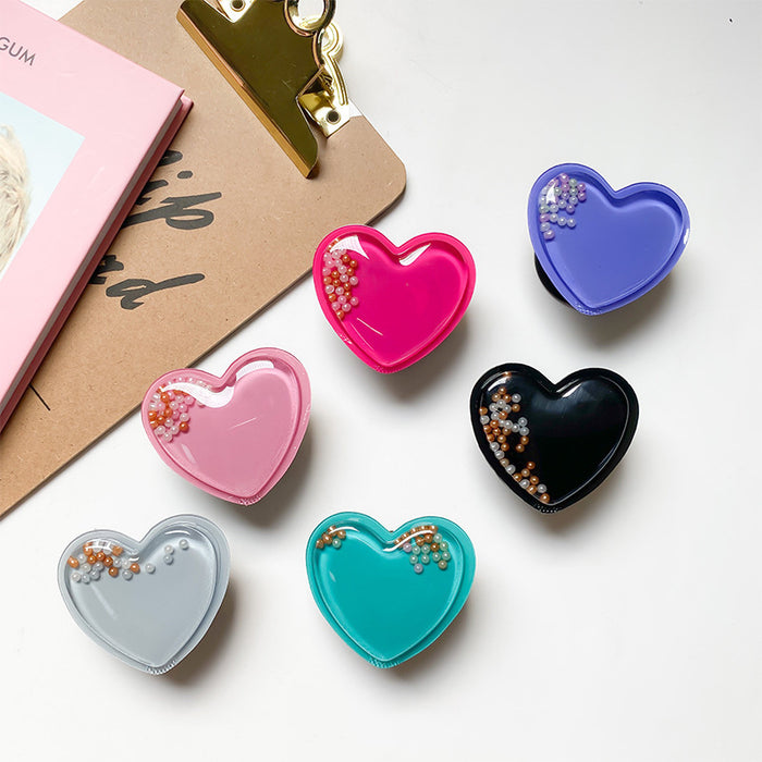 Wholesale Grips Quicksand Heart Phone Holder Mobile Phone Holder JDC-PS-Baiying013