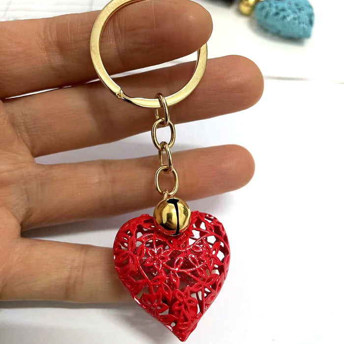 Wholesale DIY Jewelry Accessories Multicolor Hollow Heart Pendant Metal Key Pendant MOQ≥10 JDC-KC-DXJ001