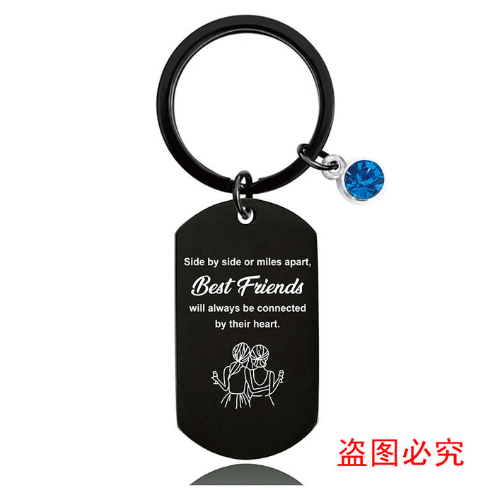 Jewelry WholesaleWholesale Good Friends Electroplated Metal Keychain JDC-KC-GangGu005 Keychains 钢古 %variant_option1% %variant_option2% %variant_option3%  Factory Price JoyasDeChina Joyas De China