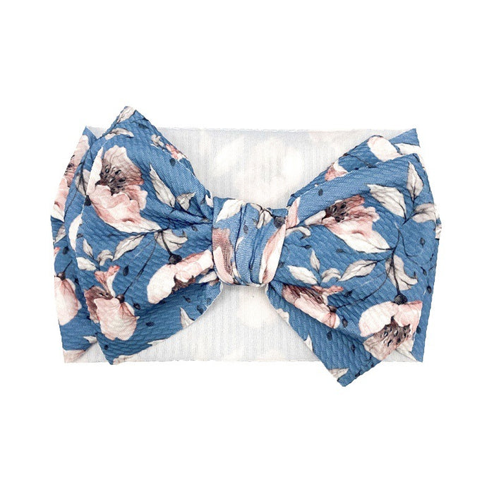 Wholesale Printed Big Bow Kids Hair Accessories Headband MOQ≥2 JDC-HD-KAXi001