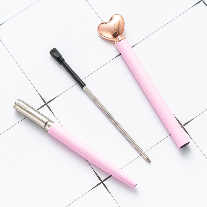 Wholesale Heart Shaped Metal Ballpoint Pen MOQ≥2 JDC-BP-Huah061