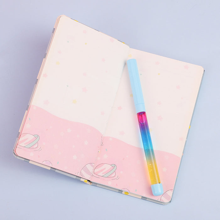 Wholesale Notebook Paper Cute Glitter Ballpoint Pen Gift Set MOQ≥2 JDC-NK-Qiniu009