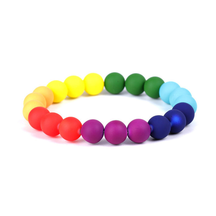 Jewelry WholesaleWholesale Rainbow Bracelet Fruits White Jade Stone Bracelet JDC-BT-HanJ033 Bracelet 寒骏 %variant_option1% %variant_option2% %variant_option3%  Factory Price JoyasDeChina Joyas De China