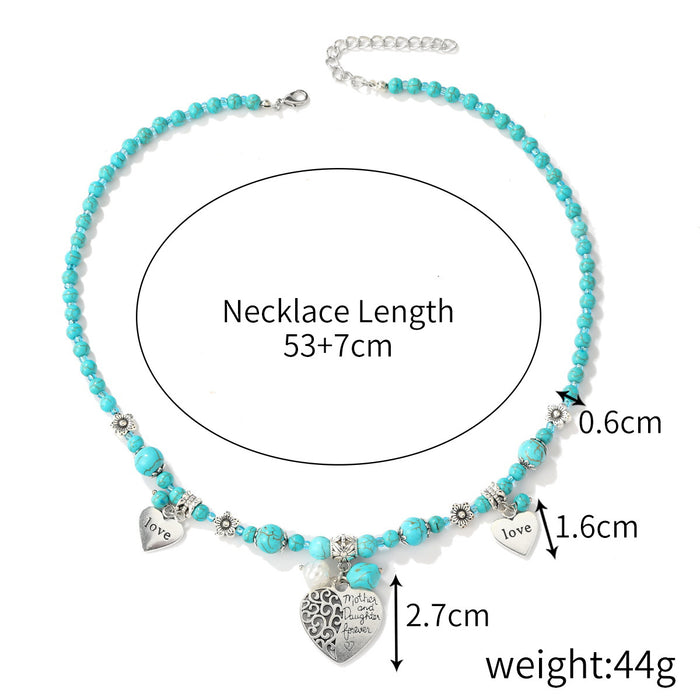 Jewelry WholesaleWholesale Turquoise Pendant Beaded Boho Ethnic Necklace Earrings Bracelet Set JDC-NE-GSJY010  嘉溢 %variant_option1% %variant_option2% %variant_option3%  Factory Price JoyasDeChina Joyas De China