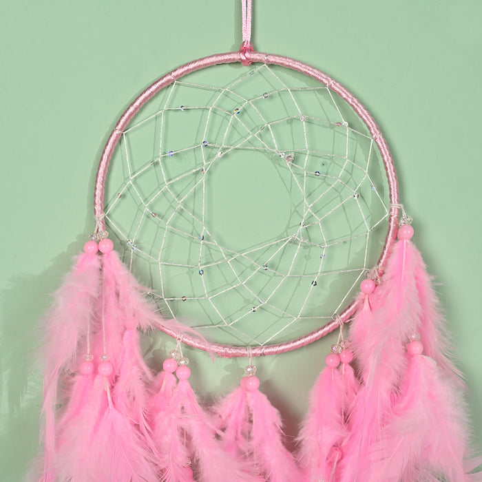 Wholesale fairy feather dream catcher diy handmade ornaments MOQ≥2 JDC-DC-JunX014