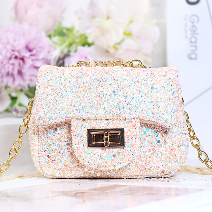 Wholesale princess glitter messenger bag baby small fragrance JDC-SD-Yixuan001