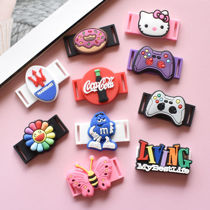 Wholesale Croc Charms Random 100pcs Cartoon Cute PVC DIY Accessories (M) JDC-CCS-RYY057