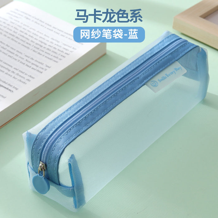 Wholesale pencil bag plastic transparent stationery bag large capacity MOQ≥2 JDC-PB-XuF001