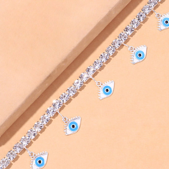 Jewelry WholesaleWholesale Full Drill Devil's Eye Rhinestone Anklet JDC-AS-XinS022 Anklets 心饰 %variant_option1% %variant_option2% %variant_option3%  Factory Price JoyasDeChina Joyas De China