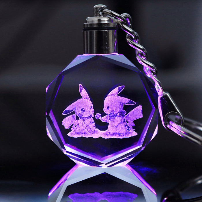 Wholesale Keychains Crystal LED Anime Peripherals Colorful Glow MOQ≥2 (X) JDC-KC-LuoQ002