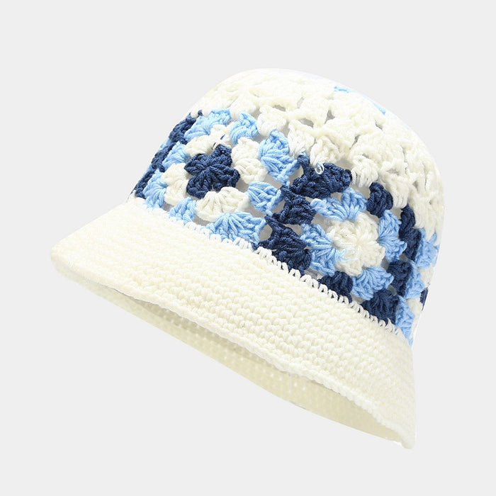 Wholesale Bucket Hat Wool Knitted Flower Sun Hat MOQ≥2 JDC-FH-LvYi010