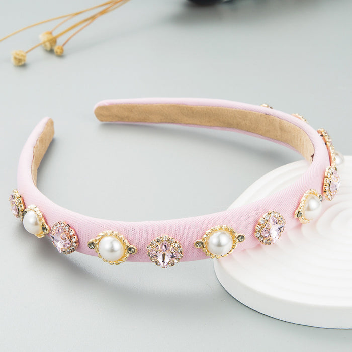 Jewelry WholesaleWholesale Pearl Baroque Thin Sponge Thin Edge Bright Color Headband JDC-HD-Hemin008 Headband 和鸣 %variant_option1% %variant_option2% %variant_option3%  Factory Price JoyasDeChina Joyas De China