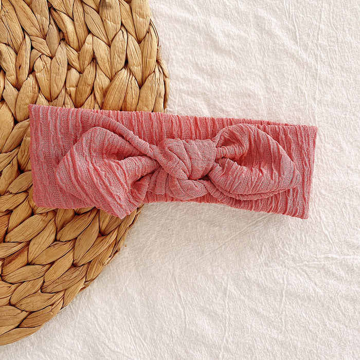 Wholesale Headband Gauze Pleated Cloth Baby Knotted Rabbit Ears Elastic JDC-HD-DanN004