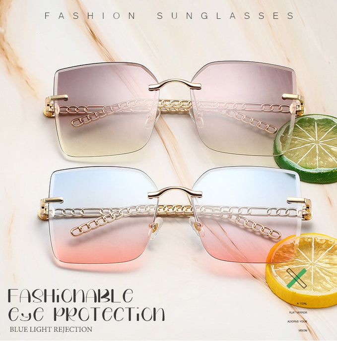 Jewelry WholesaleWholesale Personality Metal Cut Edge Gradient Love Glasses Sunglasses JDC-SG-HongR009 Sunglasses 鸿瑞 %variant_option1% %variant_option2% %variant_option3%  Factory Price JoyasDeChina Joyas De China