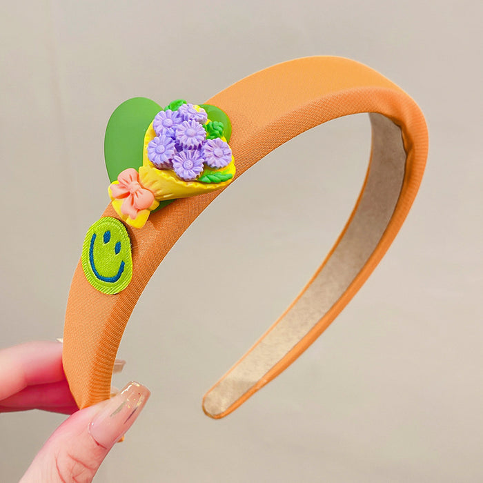 Wholesale sponge cartoon love smiley headband MOQ≥2 JDC-HC-RXi018