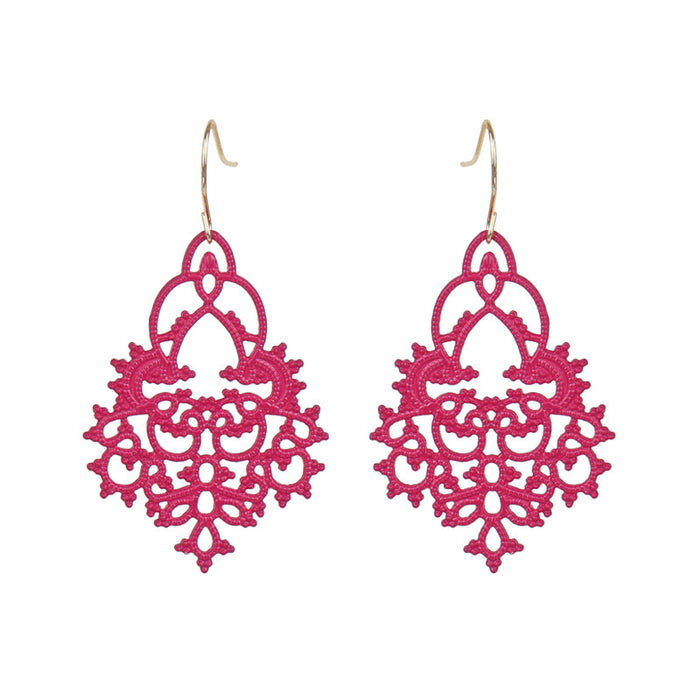 Wholesale Earrings Alloy Macaron Snowflake Hollow Out JDC-ES-momo007