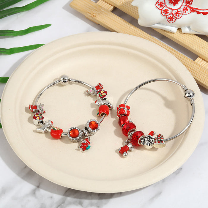 Wholesale Bracelet Copper Alloy Santa Beaded MOQ≥2 JDC-BT-YiQ012