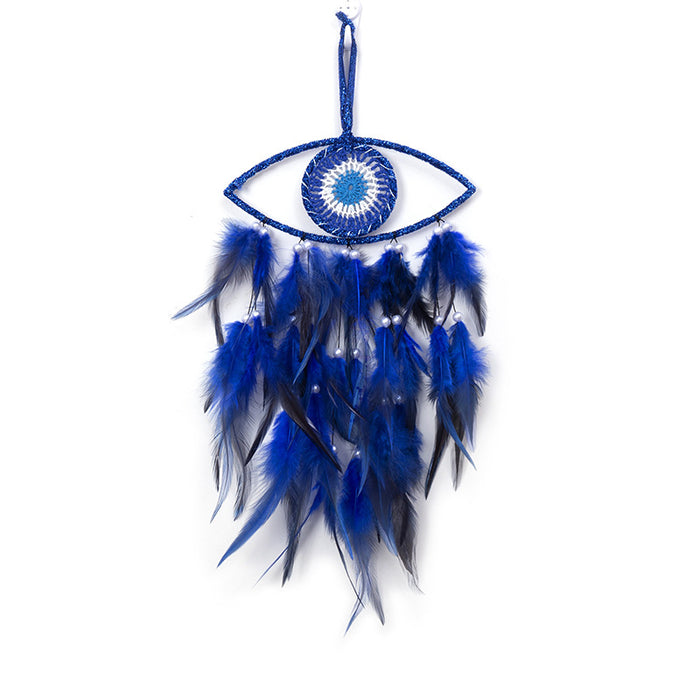 Jewelry WholesaleWholesale Demon's Eye Dreamcatcher Feather Hook Flower MOQ≥2 JDC-DC-MGu019 Dreamcatcher 梦罟 %variant_option1% %variant_option2% %variant_option3%  Factory Price JoyasDeChina Joyas De China