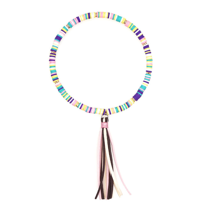 Wholesale Clay Tassel Beaded Wrist Keychain JDC-KC-YXZ001