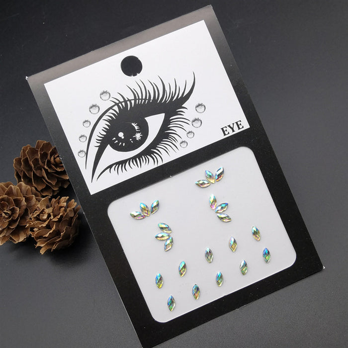 Wholesale acrylic eye makeup sticker pearl face makeup bright diamond MOQ≥2 JDC-EY-WWei001