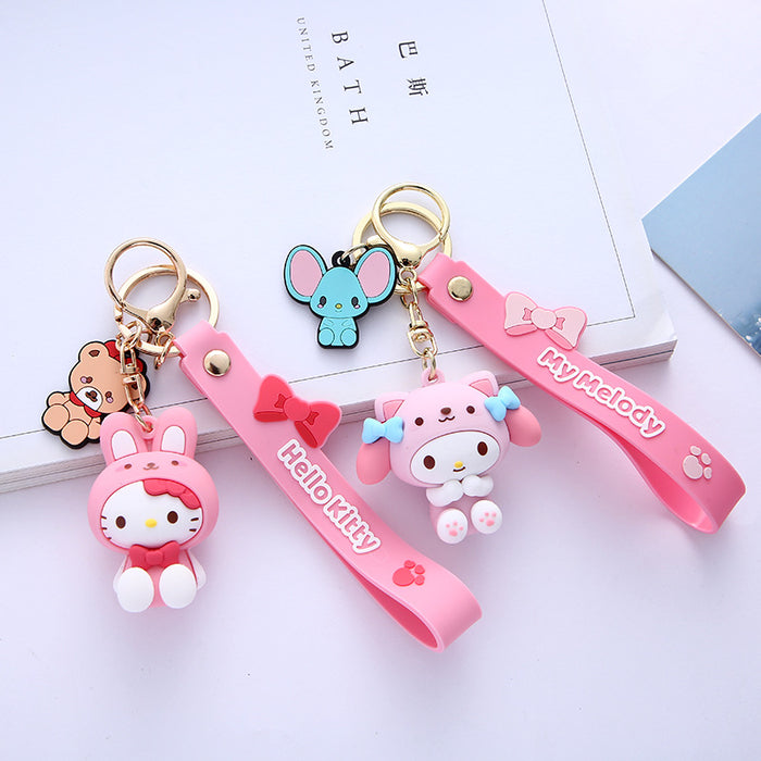 Wholesale Keychain Silicone Cute Cartoon Keychain MOQ≥2 (S) JDC-KC-ARui005