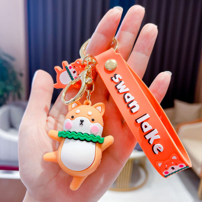 Wholesale Cute Ballet Bunny Keychain Creative Personality Cartoon Stereo Keychain MOQ≥2 JDC-KC-AnG017