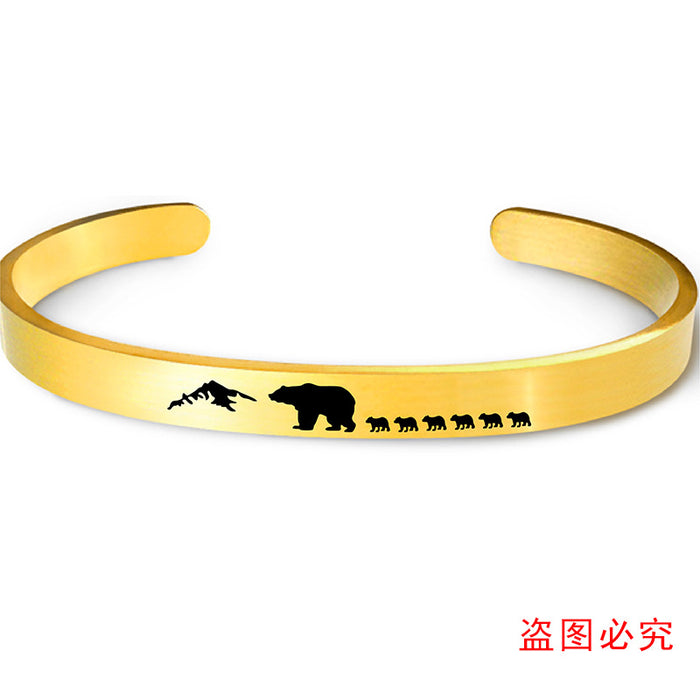 Jewelry WholesaleWholesale gold stainless steel bear father's Day gift Bracelet JDC-BT-ganggu010 Bracelet 钢古 %variant_option1% %variant_option2% %variant_option3%  Factory Price JoyasDeChina Joyas De China