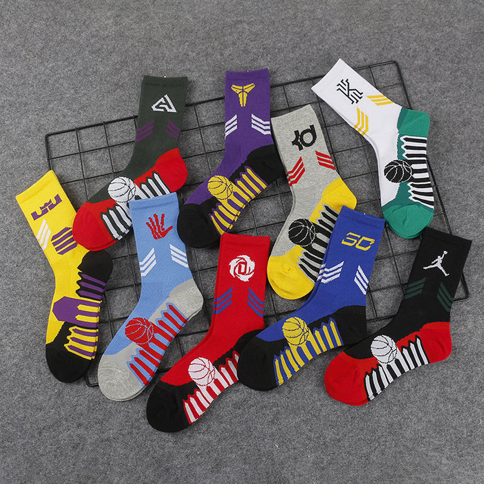 Wholesale Sock Cotton Sweat Absorbing Tall Basketball Socks Thick Thick Line Men MOQ≥3 JDC-SK-XYY001