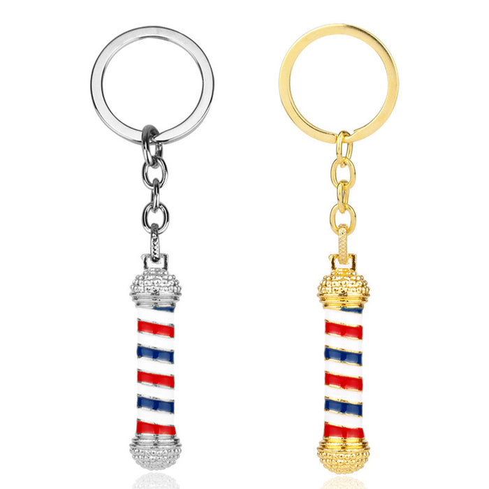 Jewelry WholesaleWholesale drip oil barber shop logo necklace keychain JDC-KC-AWen004 Keychains 艾文 %variant_option1% %variant_option2% %variant_option3%  Factory Price JoyasDeChina Joyas De China