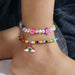 Jewelry WholesaleWholesale Flower Soft Pottery Rainbow Hand Beaded Pearl Anklet JDC-AS-Ly007 Anklets 乐钰 %variant_option1% %variant_option2% %variant_option3%  Factory Price JoyasDeChina Joyas De China