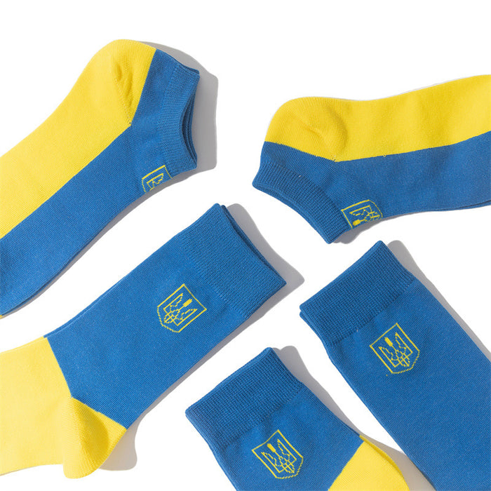 wholesale socks cotton ukrainian flag socks MOQ≥10 JDC-SK-HuiHe028